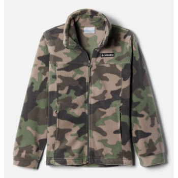 Columbia Jas Jongens, Zing III Printed Fleece Grijs Groen Camo, 91SMJCWUQ